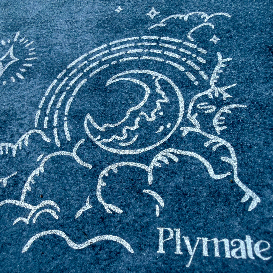 LUNA Bleu encre blanche